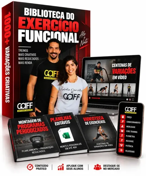 Plataforma Biblioteca de Exercícios Funcionais em Vídeo no Celular e Tablet